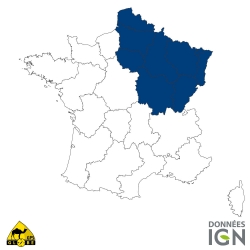 Viertel von Frankreich Nord-Ost - 1 : 25 000 
