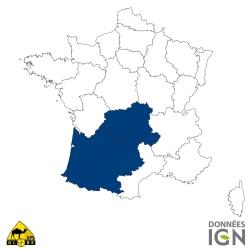 Viertel von Frankreich Süd-West - 1 : 25 000