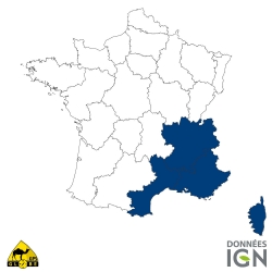 Viertel von Frankreich Süd-Ost - 1 : 25 000