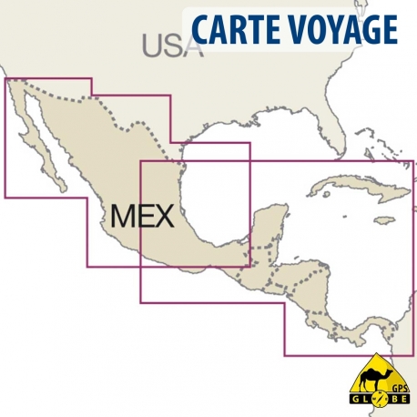 Zentralamerika + Mexiko - Touristische Karte - 1 : 3 000 000