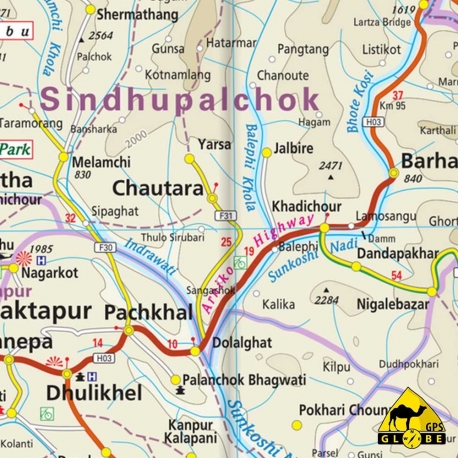 Nepal - Touristische Karte - 1 : 500 000
