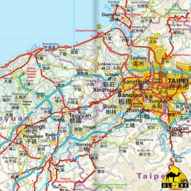Taiwan -Touristische Karte - 1 : 300 000